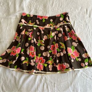 Vintage Brown Floral Skirt